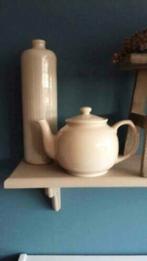 Beige theepot en kruik vaas, Ophalen, Overige kleuren, Aardewerk of Porselein, Zo goed als nieuw