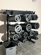 Body pump sets plus opberg rek, Sport en Fitness, Fitnessmaterialen, Ophalen of Verzenden, Gebruikt, Halterstangen