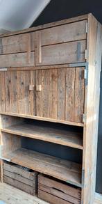 Mooie stoere houten kast, Huis en Inrichting, Ophalen, Eikenhout, 200 cm of meer, Zo goed als nieuw