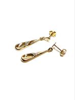 14k gouden oorbellen met een diamant, Hangers, -, -, Ophalen of Verzenden