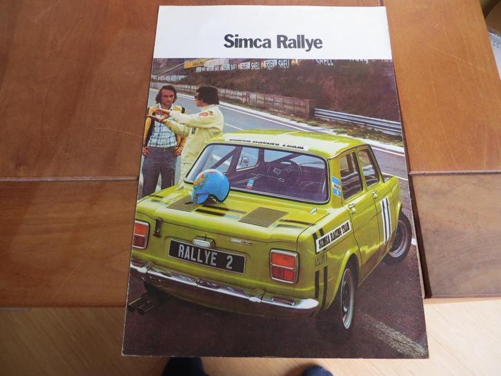 Folder Simca 1000 Rallye 1, Simca 1000 Rallye 2 1974, Boeken, Auto's | Folders en Tijdschriften, Zo goed als nieuw, Overige merken