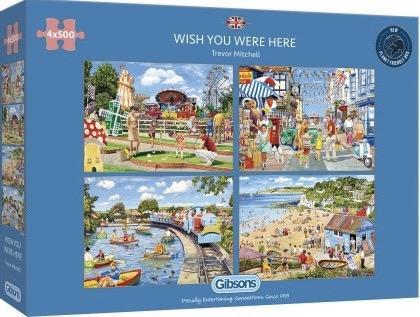 Gibsons - Wish You Where Here - 4x500 stukjes, Hobby en Vrije tijd, Denksport en Puzzels, Nieuw, Legpuzzel, 500 t/m 1500 stukjes