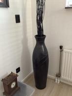 Set van 2 decoratieve vazen, Overige materialen, Gebruikt, 50 tot 75 cm, Zwart