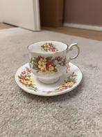 Queens Fine Bone China Theekopje en Schotel Vintage 1876, Ophalen of Verzenden