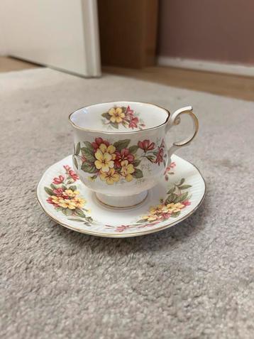 Queens Fine Bone China Theekopje en Schotel Vintage 1876 beschikbaar voor biedingen