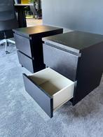 18x MALM Ladekasten 2 lades, zwartbruin, 40x55 cm, Ophalen, Minder dan 50 cm, 1 of 2 laden, Zo goed als nieuw