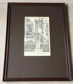 Antieke ets waterpomp door F.van den Eeden uit 1918 gesign, Antiek en Kunst, Kunst | Etsen en Gravures, Verzenden