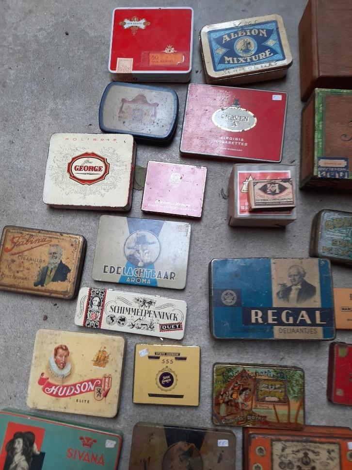 Reclame blikken sigaren merken/koffie /diversen, Verzamelen, Blikken, Gebruikt, Overige, Ophalen