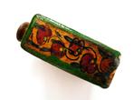 Antiek floraal handbeschilderd Perzische Qajar vaasje., Antiek en Kunst, Antiek | Keramiek en Aardewerk, Ophalen of Verzenden