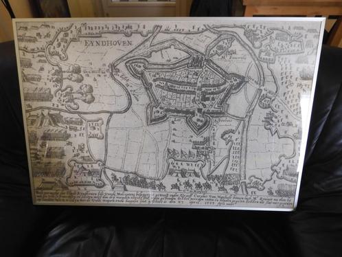 replica belegeringsprent Eindhoven 1583 Baudartius ingelijst, Boeken, Atlassen en Landkaarten, Zo goed als nieuw, Landkaart, Nederland