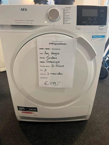 Aeg 6000 serie condensdroger 7kg. Garantie en bezorgd. beschikbaar voor biedingen