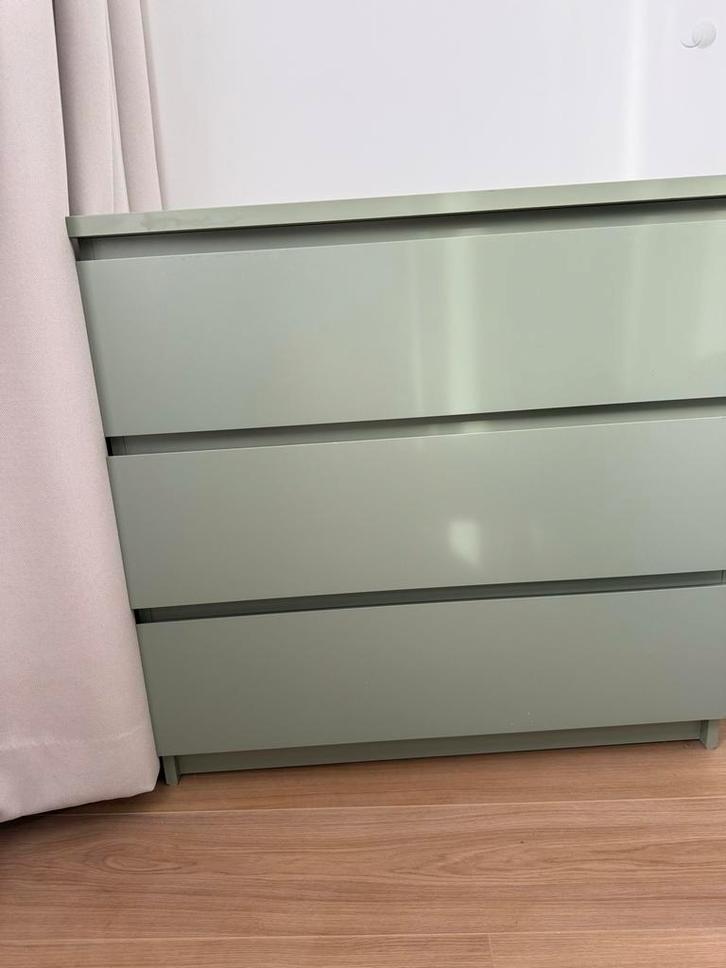 Malm ladekast (licht) groen, Huis en Inrichting, Kasten | Ladekasten, Gebruikt, Minder dan 100 cm, 50 tot 100 cm, 25 tot 50 cm