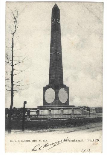 Baarn, Gedenknaald beschikbaar voor biedingen