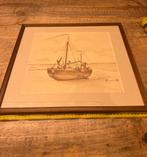 Zeefdruk Noordwijkse Bom l schuit NW25, Ophalen of Verzenden