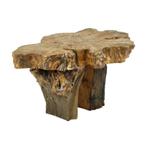 Bijzettafel Side Table Hout Boomstam Karakter Frankrijk Brut, Overige vormen, 25 tot 50 cm, Gebruikt, Ophalen
