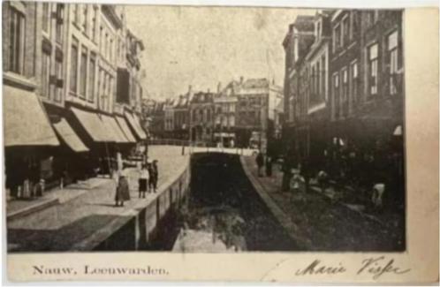 Oude Briefkaart Leeuwarden - Nauw, Verzamelen, Ansichtkaarten | Nederland, Gelopen, Friesland, Voor 1920, Ophalen of Verzenden