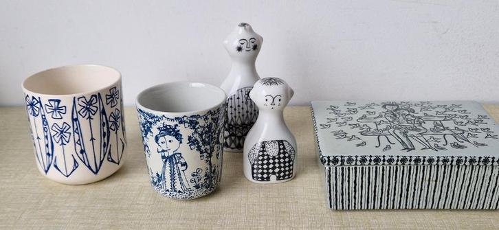 Set scandinavisch servies keramiek porsgrund nymolle ea, Huis en Inrichting, Keuken | Servies, Zo goed als nieuw, Overige typen