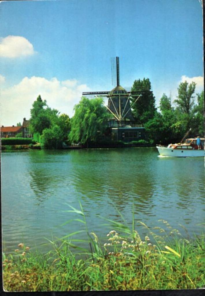 (NH502) Ansichtkaart Weesp molen De Eendragt, Verzamelen, Ansichtkaarten | Nederland, Ongelopen, Noord-Holland, 1960 tot 1980