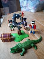 Playmobil Pirateneiland met grot, kanon en krokodil, Kinderen en Baby's, Speelgoed | Playmobil, Ophalen of Verzenden, Gebruikt