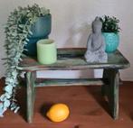 Vensterbankje decoplateau opstapje Mini tafeltje vintage, Ophalen of Verzenden, Zo goed als nieuw, Hout