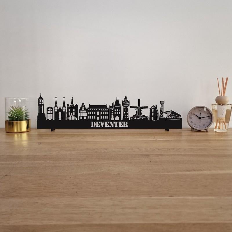 Skyline Deventer - MDF 4 mm zwart, Ophalen of Verzenden, Nieuw