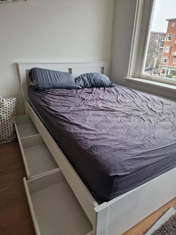 Two person Ikea Bed with Storage