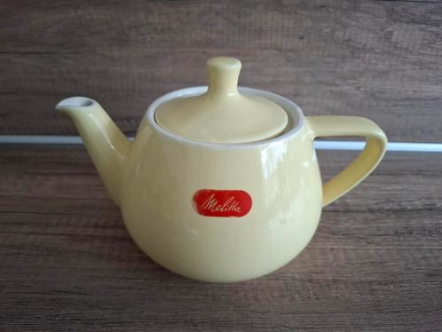 Melitta gele kan pot met sticker pastel geel, Antiek en Kunst, Antiek | Servies los, Ophalen of Verzenden