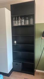 Billy boekenkast zwart + extra opzetstuk, Ophalen, 25 tot 50 cm, 50 tot 100 cm, 200 cm of meer