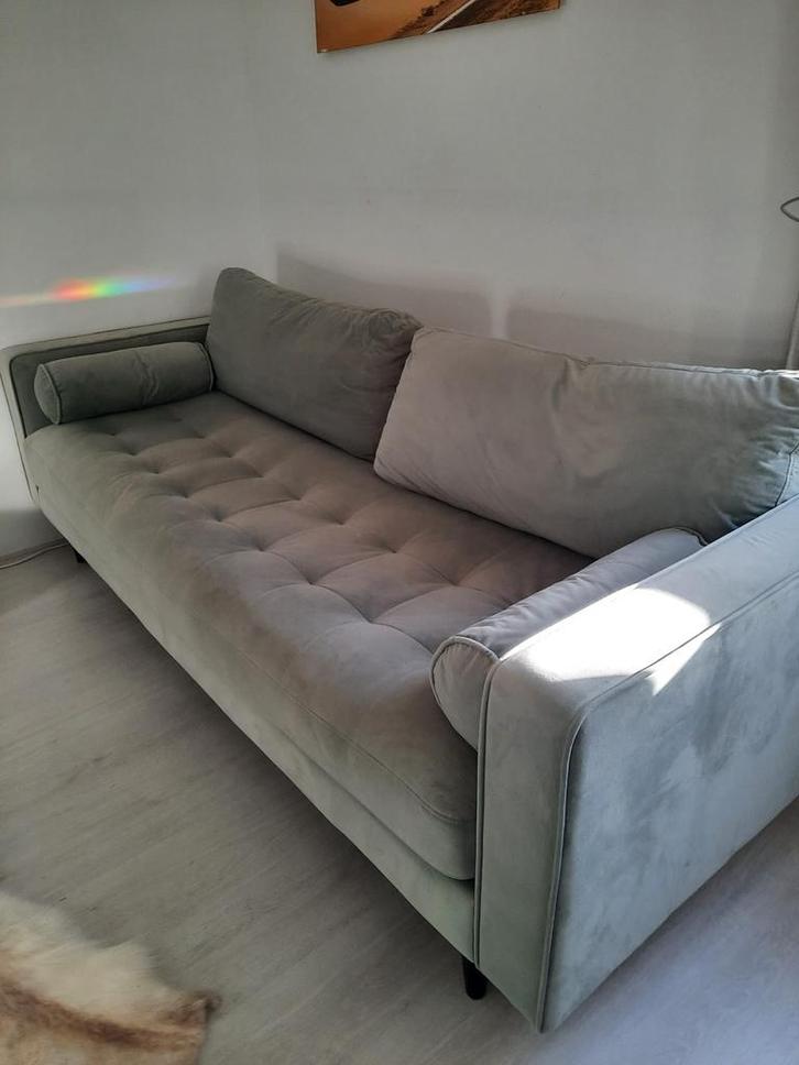 Luxe Velvet Bank - Stijlvol en Comfortabel, Huis en Inrichting, Banken | Bankstellen, Zo goed als nieuw, Rechte bank, Driepersoons