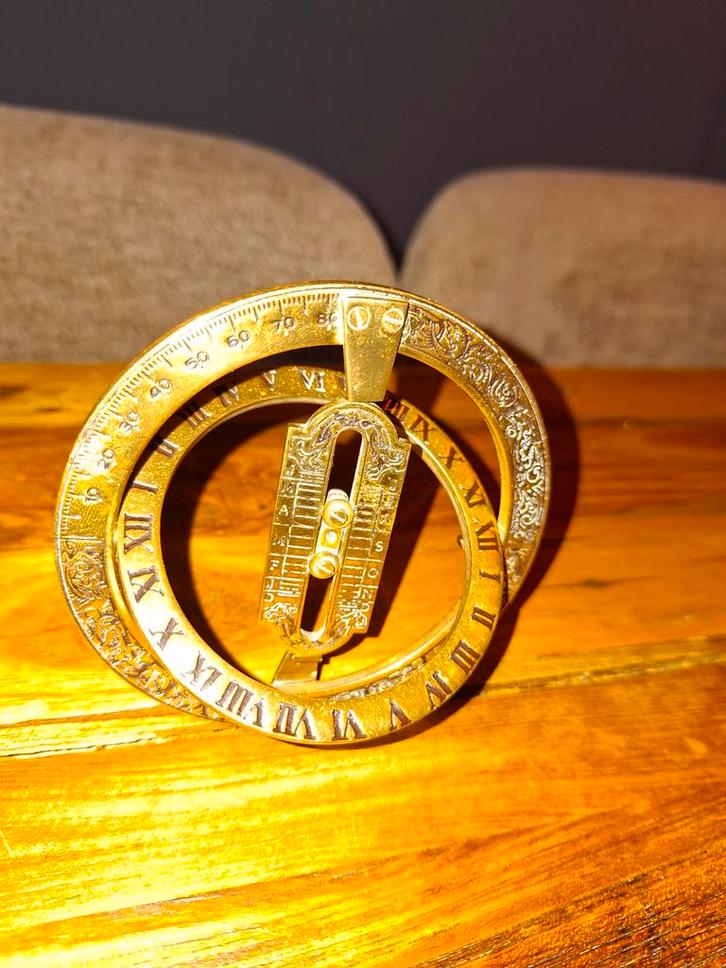 Antieke Draaibare Zonnewijzer - Tijdmeetinstrument, Antiek en Kunst, Antiek | Gereedschap en Instrumenten, Ophalen of Verzenden