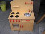 Houten speelgoedkeukentje met kookpitten -wasbak - deurtjes, Ophalen, Gebruikt, Ontdekken