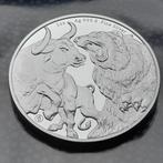 2022 Tokelau Bull & Bear BU 1 oz silver, Verzenden, Losse munt, Zilver
