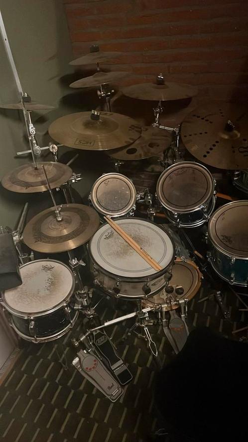 Zeer uitgebreid drumstel, Muziek en Instrumenten, Drumstellen en Slagwerk, Gebruikt, Sonor, Ophalen of Verzenden