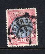 Nederland 1893 NVPH 47 met Perfin, Postzegels en Munten, Postzegels | Nederland, Ophalen of Verzenden, T/m 1940, Gestempeld