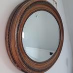 Antieke ovalen spiegel met houten lijst, Ophalen, Ovaal, 50 tot 100 cm, Minder dan 100 cm