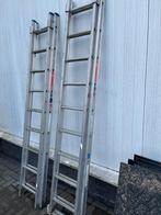 2 stuks aluminium 2x9 spots ladder, 2 tot 4 meter, Ladder, Gebruikt, Ophalen of Verzenden