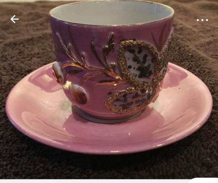 Kop en schotels, Antiek en Kunst, Antiek | Keramiek en Aardewerk, Ophalen of Verzenden