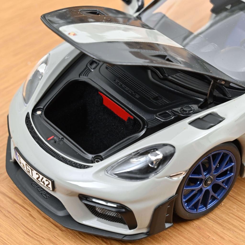 Porsche Cayman GT4 RS Weissach Zilver 2023 1/18 NOREV 187253, Hobby en Vrije tijd, Modelauto's | 1:18, Verzenden, Nieuw, Auto