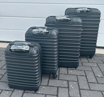 Kofferset Zwart 4-delig zwart nu voor €99,95 beschikbaar voor biedingen