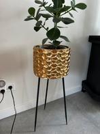 Bloempot, Tuin en Terras, Rond, Binnen, Zo goed als nieuw, Metaal