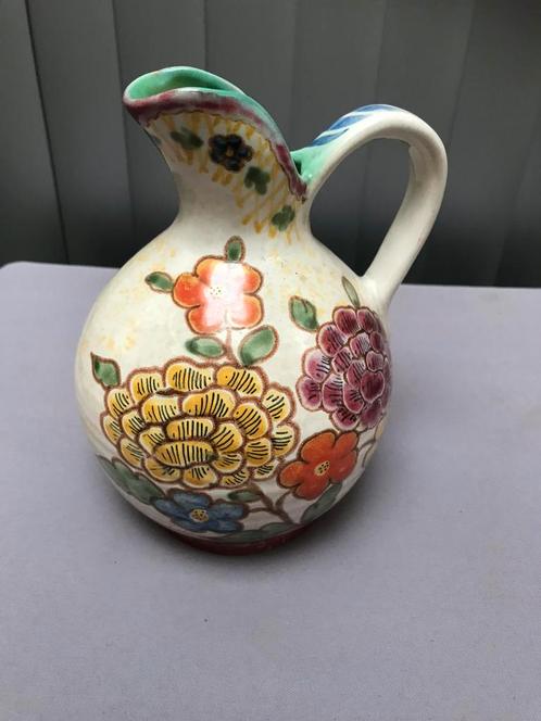 Vaasje met bloemen motief. Gemerkt., Antiek en Kunst, Antiek | Vazen, Ophalen