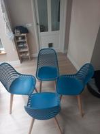 Leuke blauwe stoelen, Huis en Inrichting, Stoelen, Ophalen of Verzenden, Zo goed als nieuw, Blauw