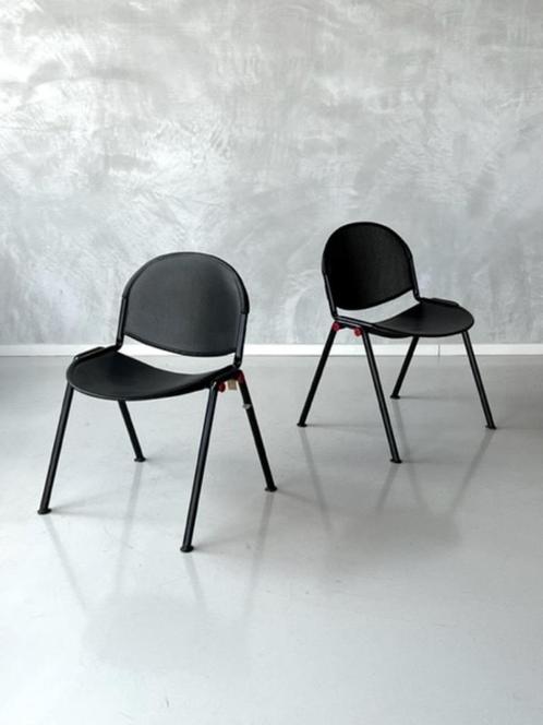 Modulamm eetkamerstoelen Lucci & Orlandini vintage prijs p/s, Huis en Inrichting, Stoelen, Gebruikt, Twee, Metaal, Zwart, Ophalen of Verzenden