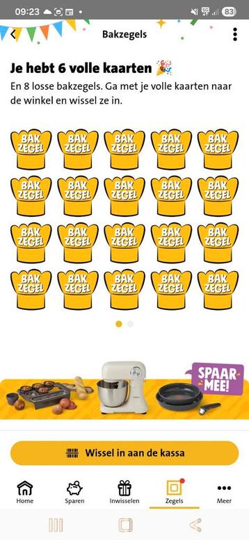 Jumbo bakzegels 6 volle kaarten  beschikbaar voor biedingen