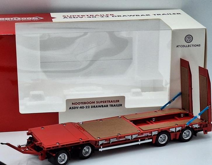 Nooteboom ASDV-40-22 Getrokken Dieplader Rood (Schade), Hobby en Vrije tijd, Modelauto's | 1:32, Nieuw, Tractor of Landbouw, Overige merken