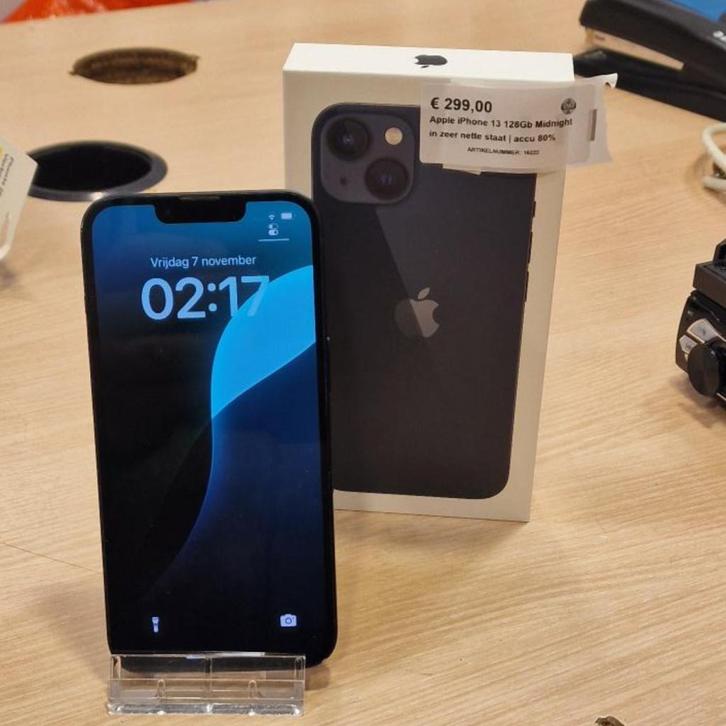 Apple iPhone 13 128Gb Midnight in zeer nette staat, Telecommunicatie, Mobiele telefoons | Apple iPhone, Zo goed als nieuw