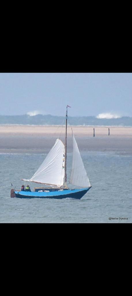 Unieke platbodem (grundel) 1956 snelle zeiler! Zeilklaar!, Watersport en Boten, Platbodems, Gebruikt, Staal, Diesel, Ophalen
