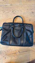 Zwarte leren (gebruikte) laptop tas 16inch, Ophalen of Verzenden, 16 inch, Gebruikt, Aktetas