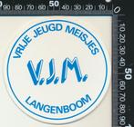 Sticker: Vrije Jeugd Meisjes - Langenboom, Verzamelen, Verzenden, Zo goed als nieuw, Bedrijf of Vereniging