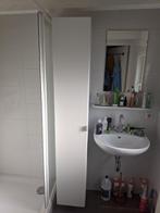 Hoge Badkamerkast (tall bathroom cabinet) Kolomkast IKEA wit, Ophalen, Minder dan 50 cm, Met deur(en), Zo goed als nieuw